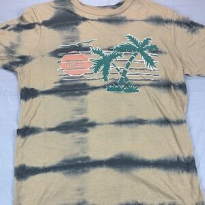RVCA TIE DYE PALM TREE T SHIRT